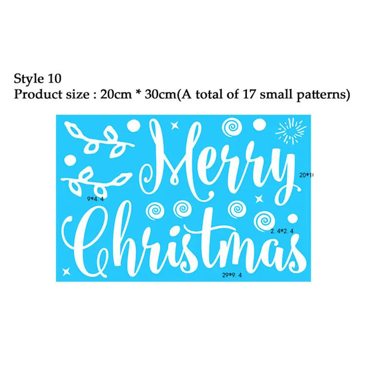 Snowflake Window Stickers 38pcs Christmas Decor
