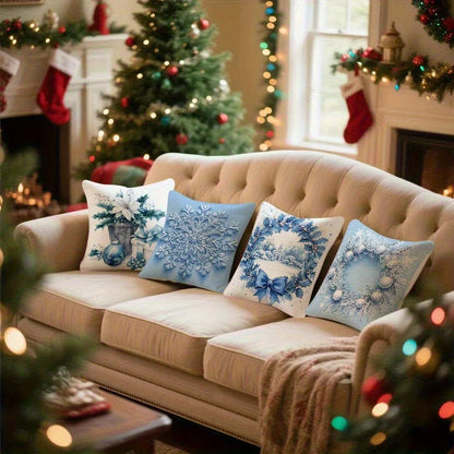 Christmas Pillowcase Set 4pcs Home Decor