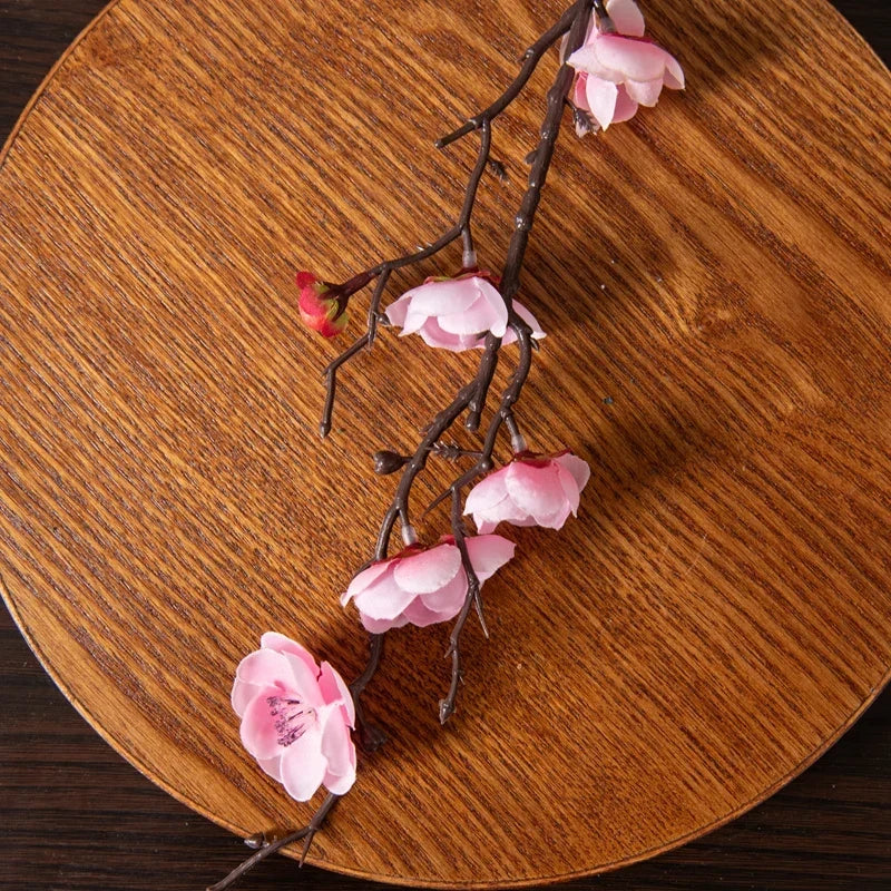 Artificial Plum and Peach Blossom Silk Flowers