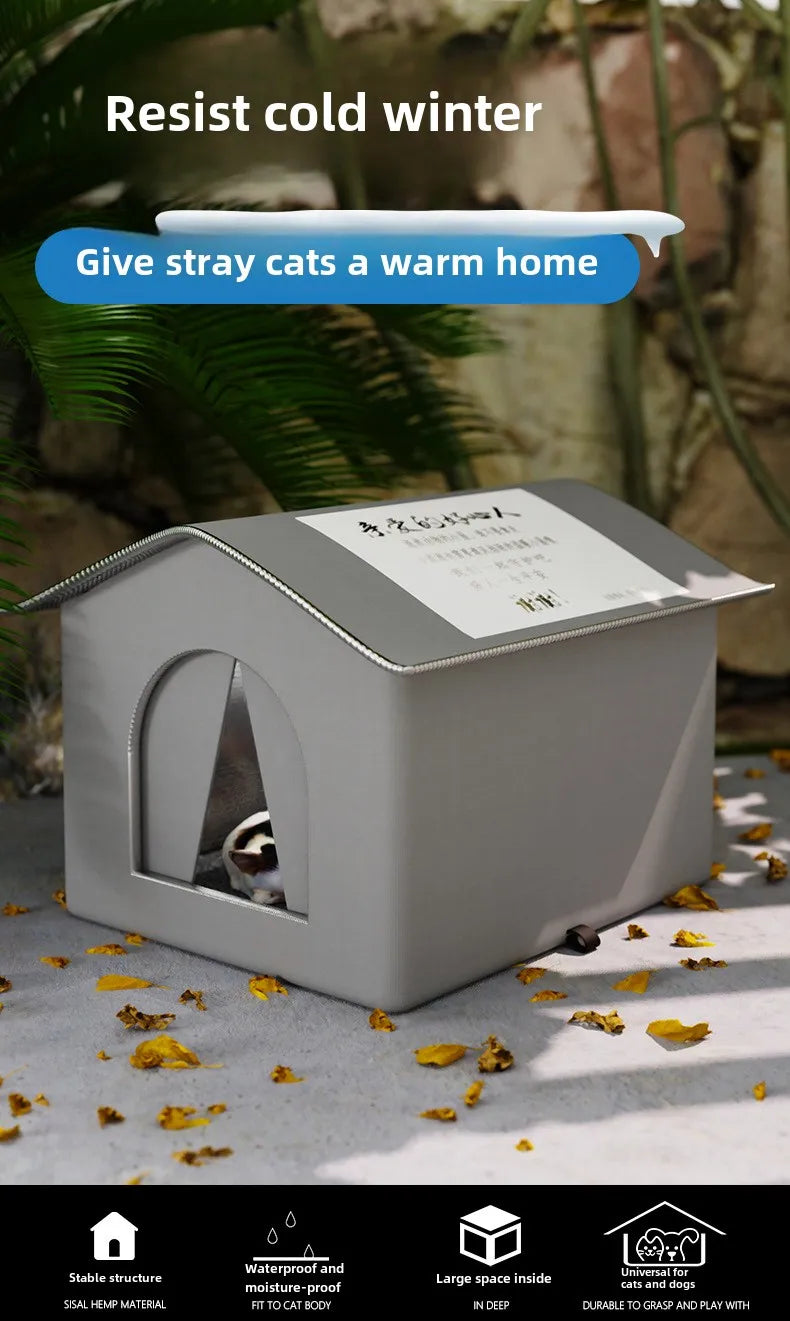 Waterproof Outdoor Pet House Foldable Warm Bed