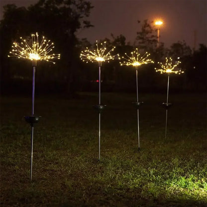 Solar Firework LED Garden Lights Waterproof 8 Modes
