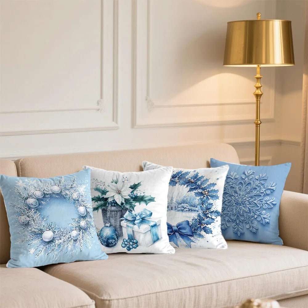 Christmas Pillowcase Set 4pcs Home Decor