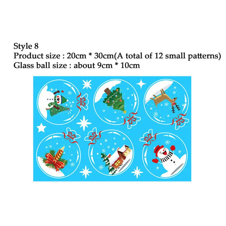 Snowflake Window Stickers 38pcs Christmas Decor