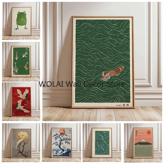 Japanese Animal Canvas Wall Art