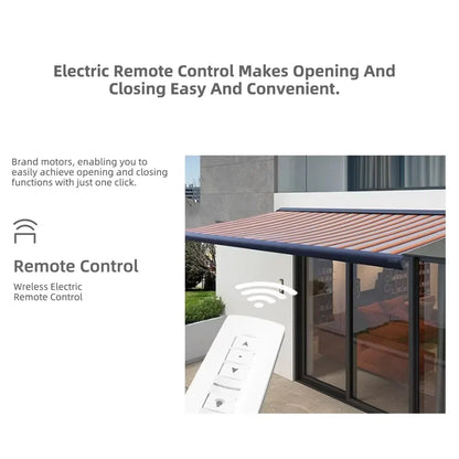 Electric Retractable Patio Awning with LED