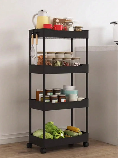 3/4-Tier Slim Rolling Storage Cart