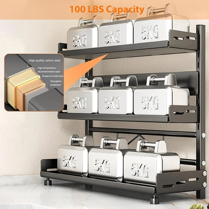 3-Tier Adjustable Spice Storage Rack