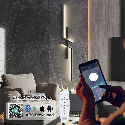Modern LED Wall Lamp with Remote
