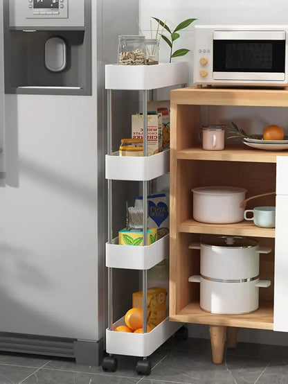 3/4-Tier Slim Rolling Storage Cart