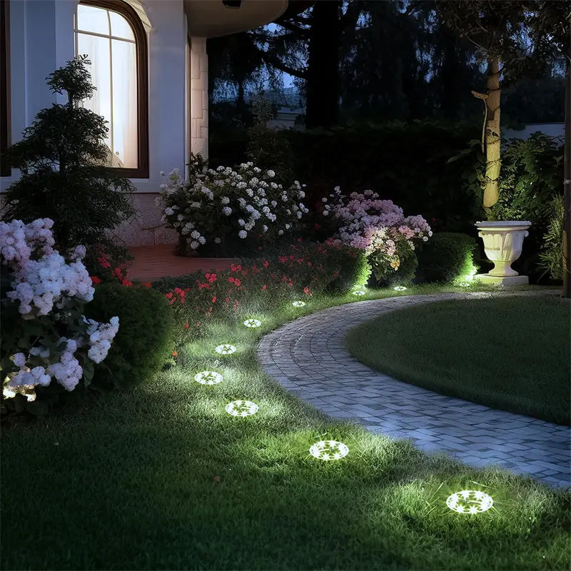 Solar Disk Garden Lights 8LED Waterproof Outdoor