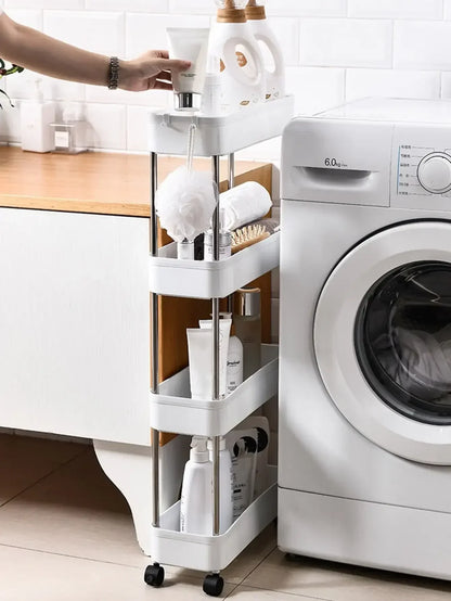 3/4-Tier Slim Rolling Storage Cart