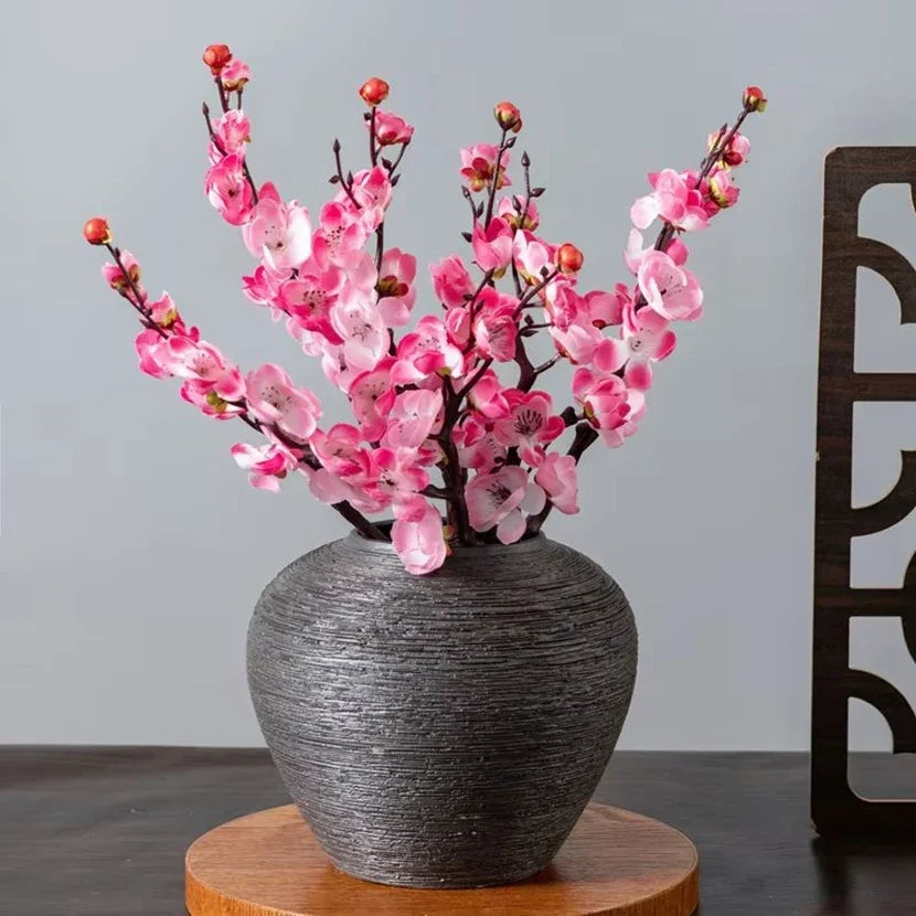 Artificial Plum and Peach Blossom Silk Flowers