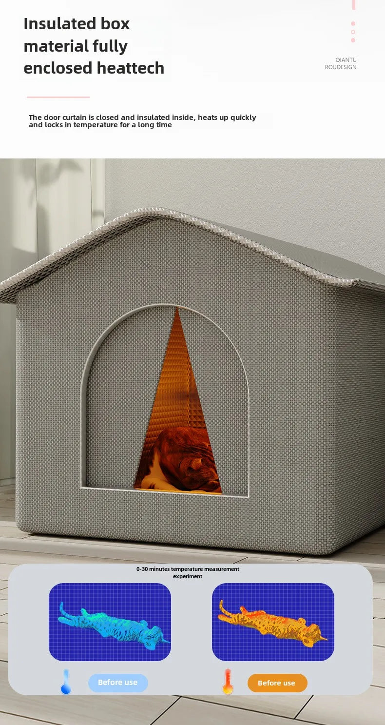 Waterproof Outdoor Pet House Foldable Warm Bed