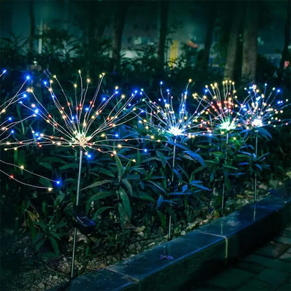 Solar Firework LED Garden Lights Waterproof 8 Modes