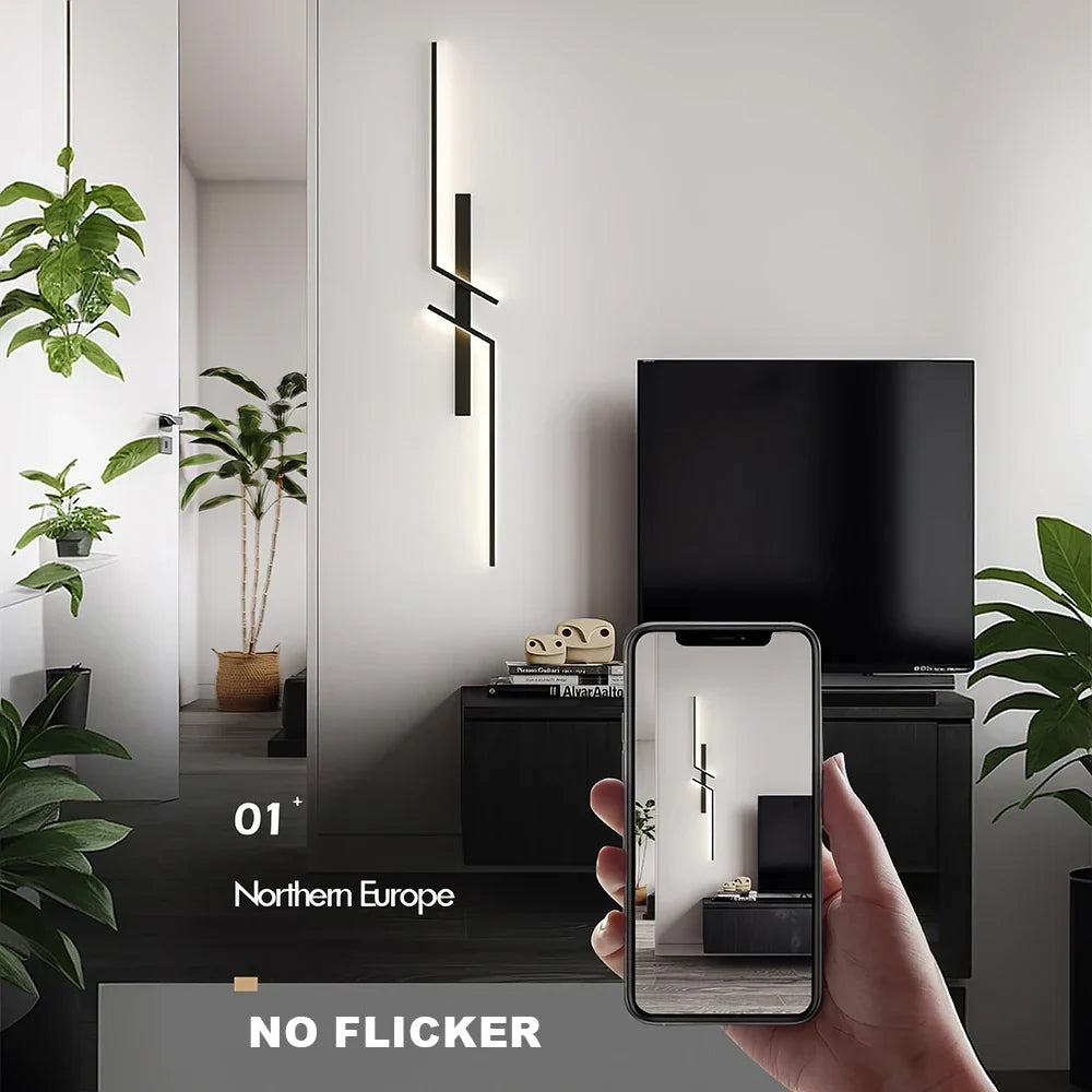 Modern LED Wall Lamp with Remote