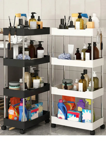3/4-Tier Slim Rolling Storage Cart