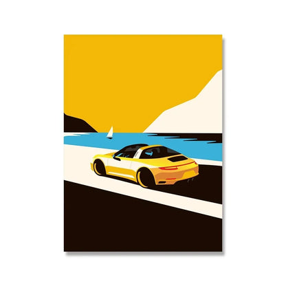 Classic 911 Car Canvas Poster