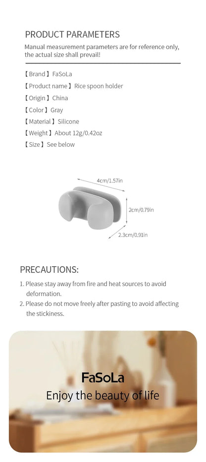 Silicone Wall-Mounted Spoon Holder