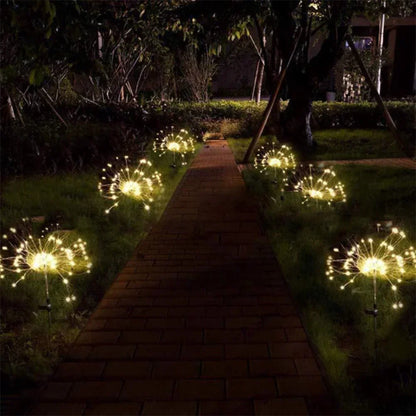 Solar Firework LED Garden Lights Waterproof 8 Modes