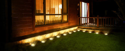 Solar Disk Garden Lights 8LED Waterproof Outdoor