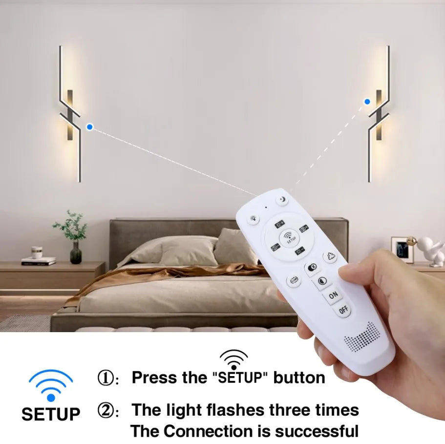 Modern LED Wall Lamp with Remote