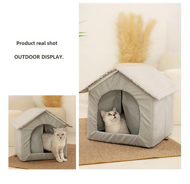 Waterproof Outdoor Pet House Foldable Warm Bed