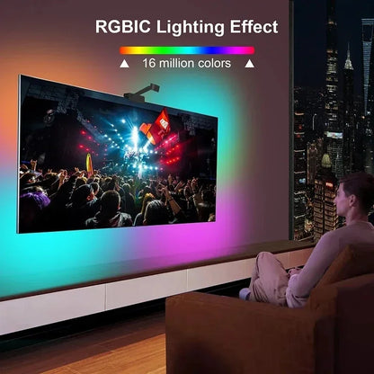 LED TV Backlight Strip RGBIC USB Smart Ambilight