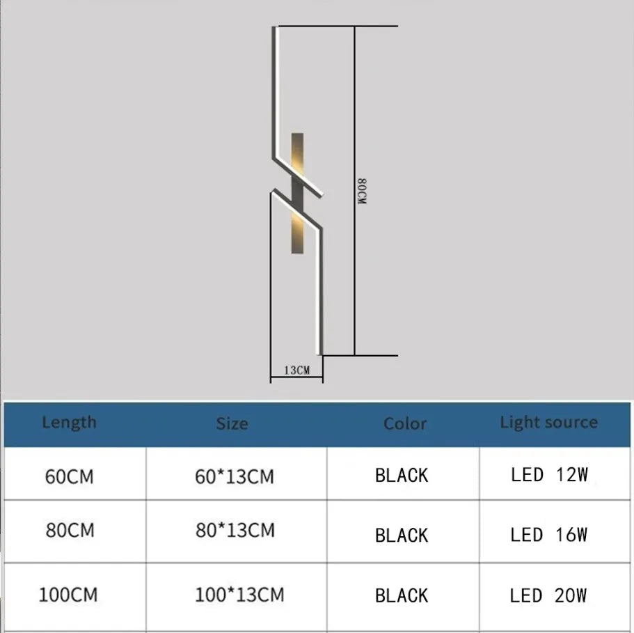 Modern LED Wall Lamp with Remote