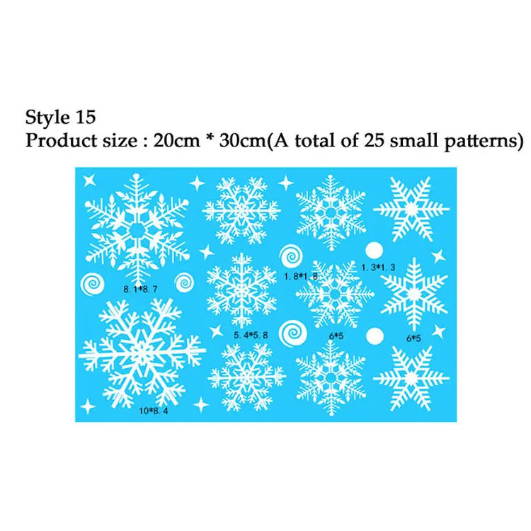 Snowflake Window Stickers 38pcs Christmas Decor