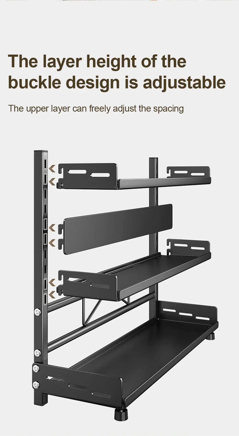 3-Tier Adjustable Spice Storage Rack