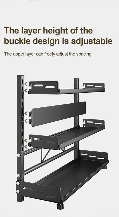3-Tier Adjustable Spice Storage Rack