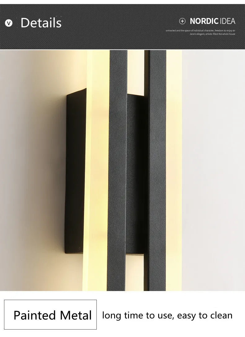 LED Copper Pipe Wall Lamp