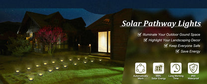 Solar Disk Garden Lights 8LED Waterproof Outdoor