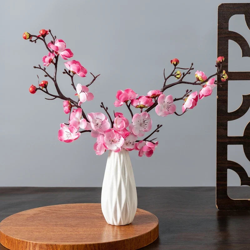 Artificial Plum and Peach Blossom Silk Flowers