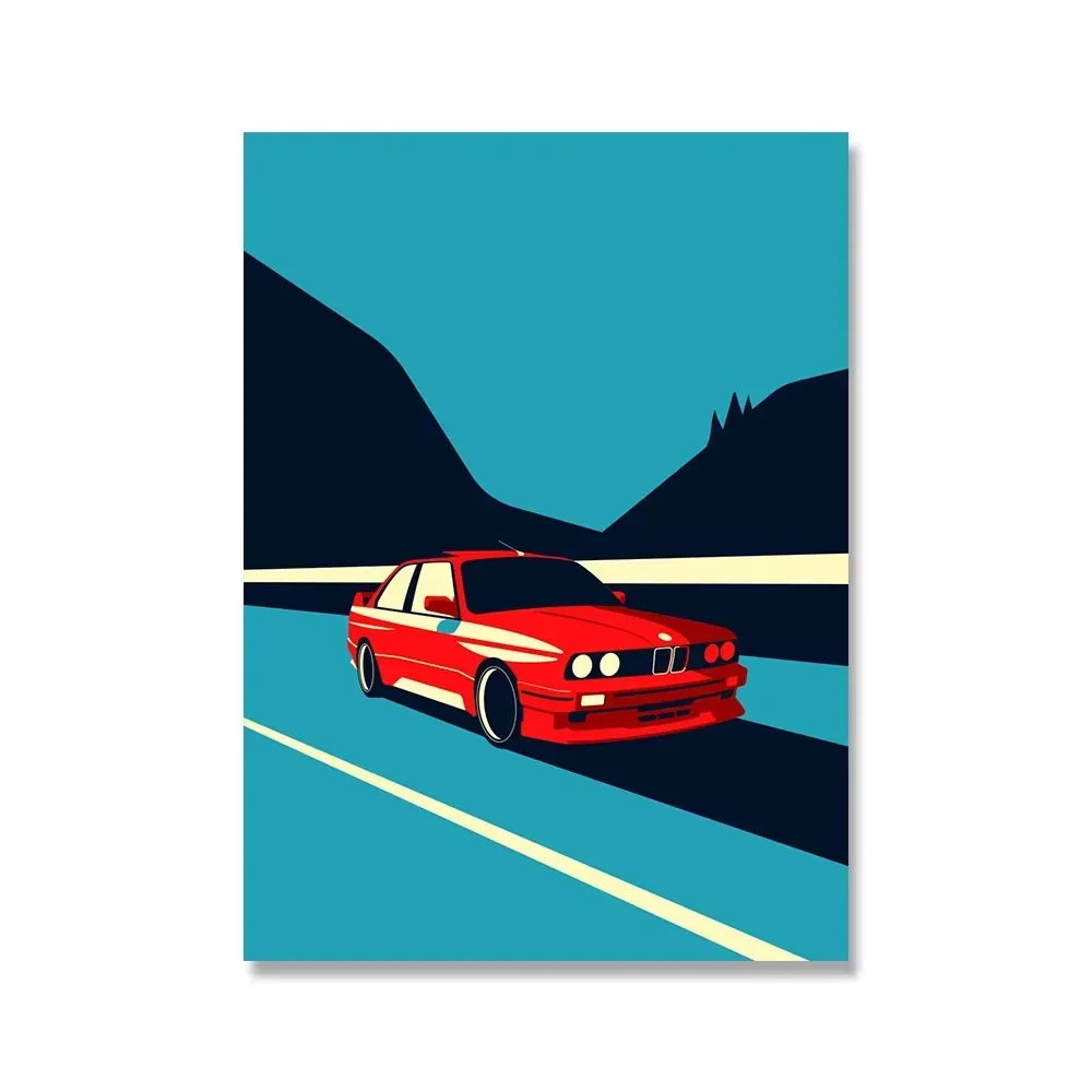 Classic 911 Car Canvas Poster