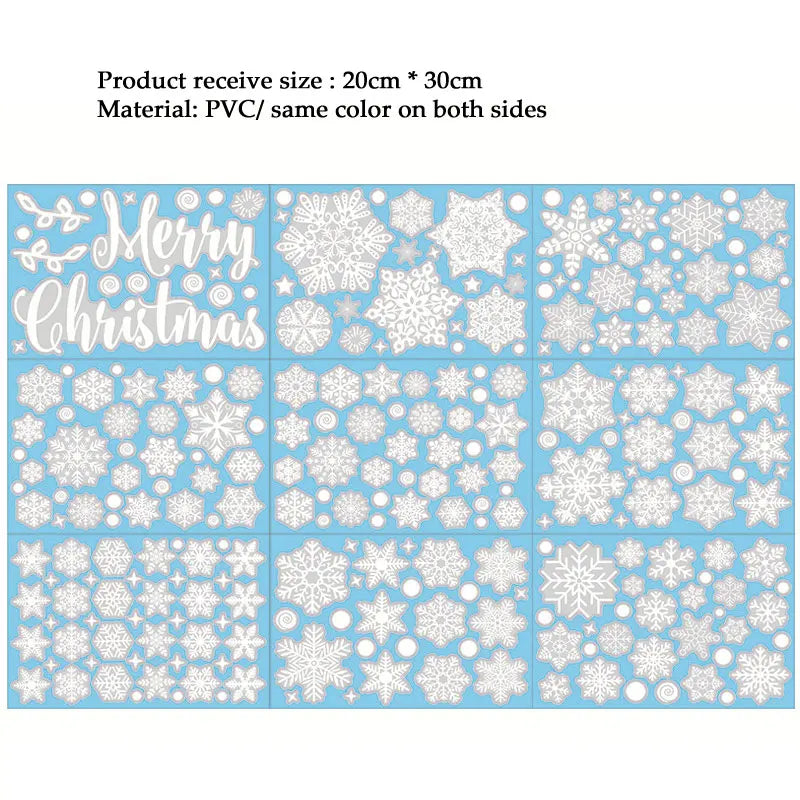 Snowflake Window Stickers 38pcs Christmas Decor