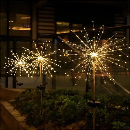 Solar Firework LED Garden Lights Waterproof 8 Modes