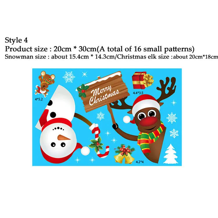 Snowflake Window Stickers 38pcs Christmas Decor